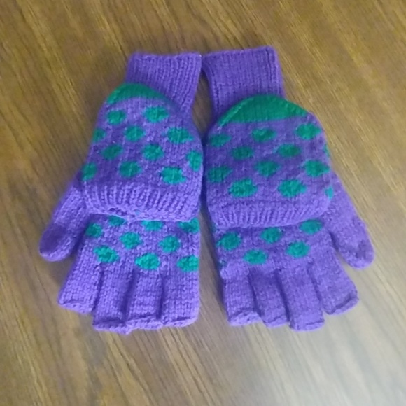 NWOT Polka Dot Flip Back Character Mitten/Gloves - Picture 3 of 4